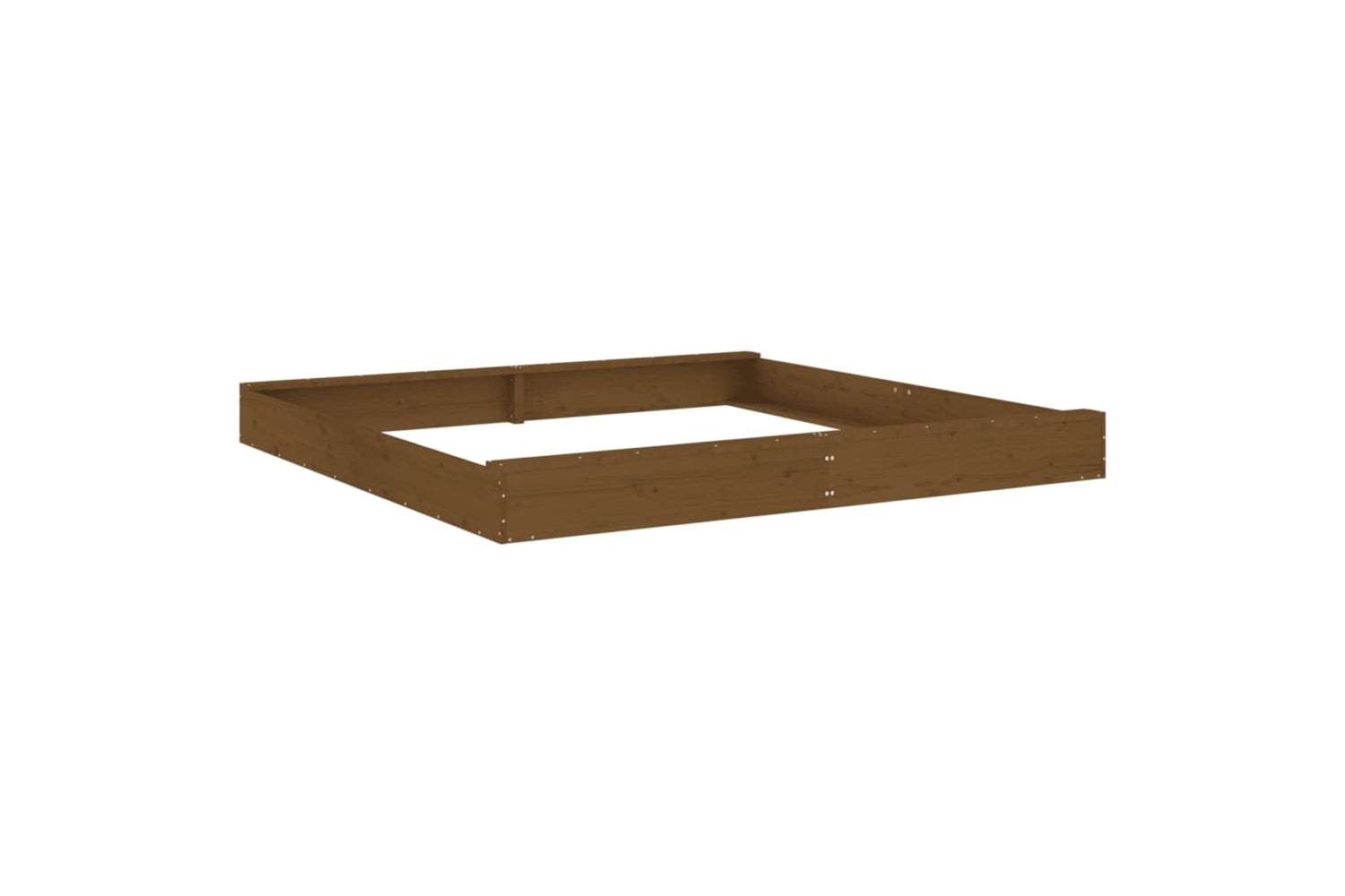 vidaXL 825047 Sandbox With Seats Honey Brown Square Solid Wood Pine-5