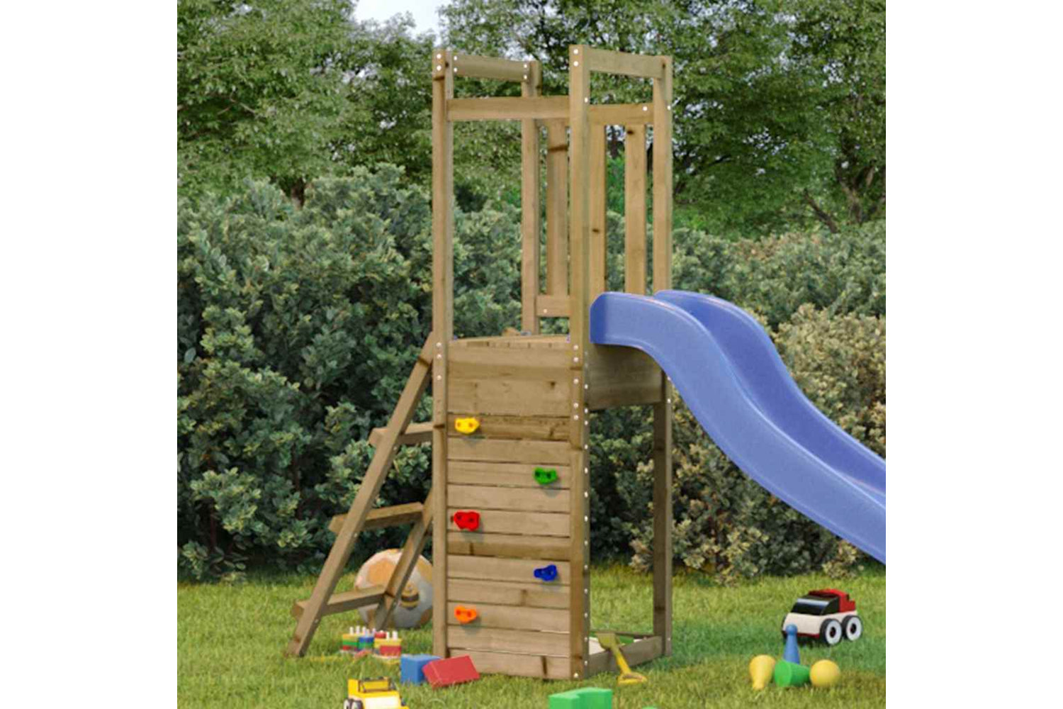 Vidaxl Outdoor Playset 53x46.5x169 Cm Impregnated Wood Pine-2