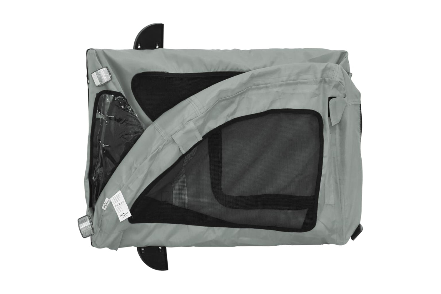 Vidaxl 93965 Pet Bike Trailer Grey Oxford Fabric And Iron-8