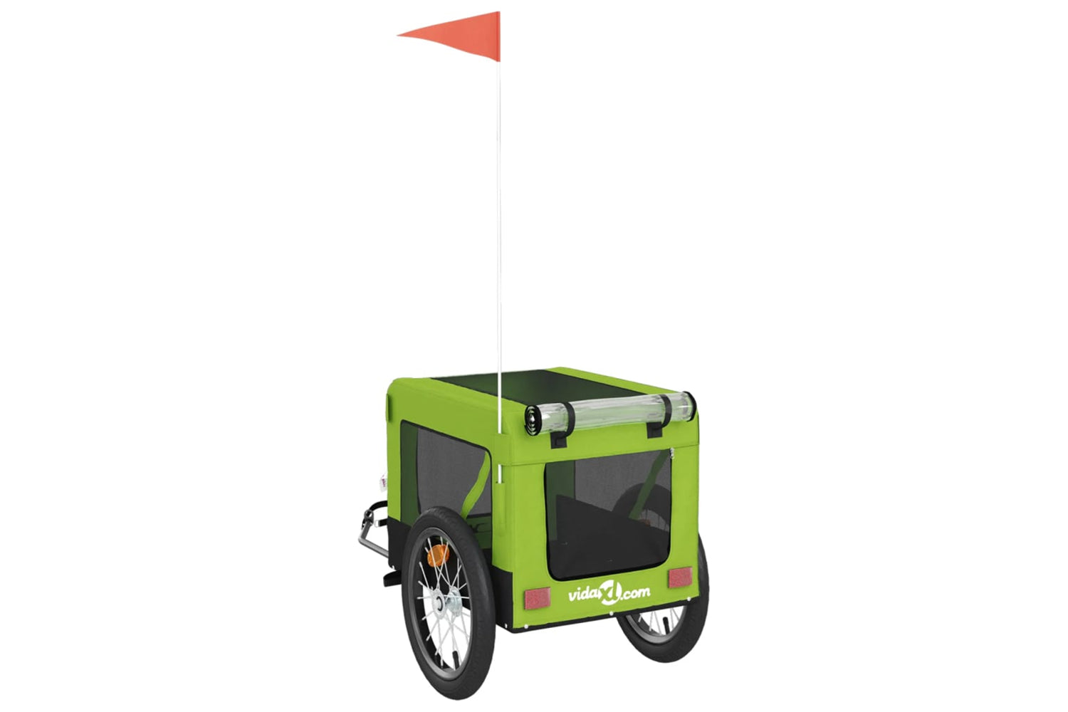 Vidaxl 93920 Pet Bike Trailer Green And Black Oxford Fabric And Iron-8