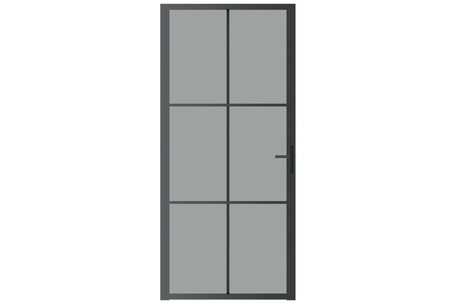 vidaXL 350566 Interior Door 93x201.5cm Black Esg Glass And Aluminium-3