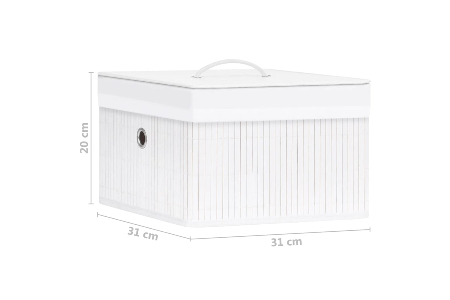 Vidaxl 320766 Bamboo Storage Boxes 4 Pcs White-9
