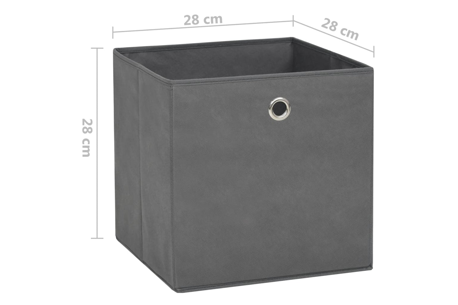 vidaXL 325193 Storage Boxes 10 Pcs Non-woven Fabric 28x28x28cm Grey-7