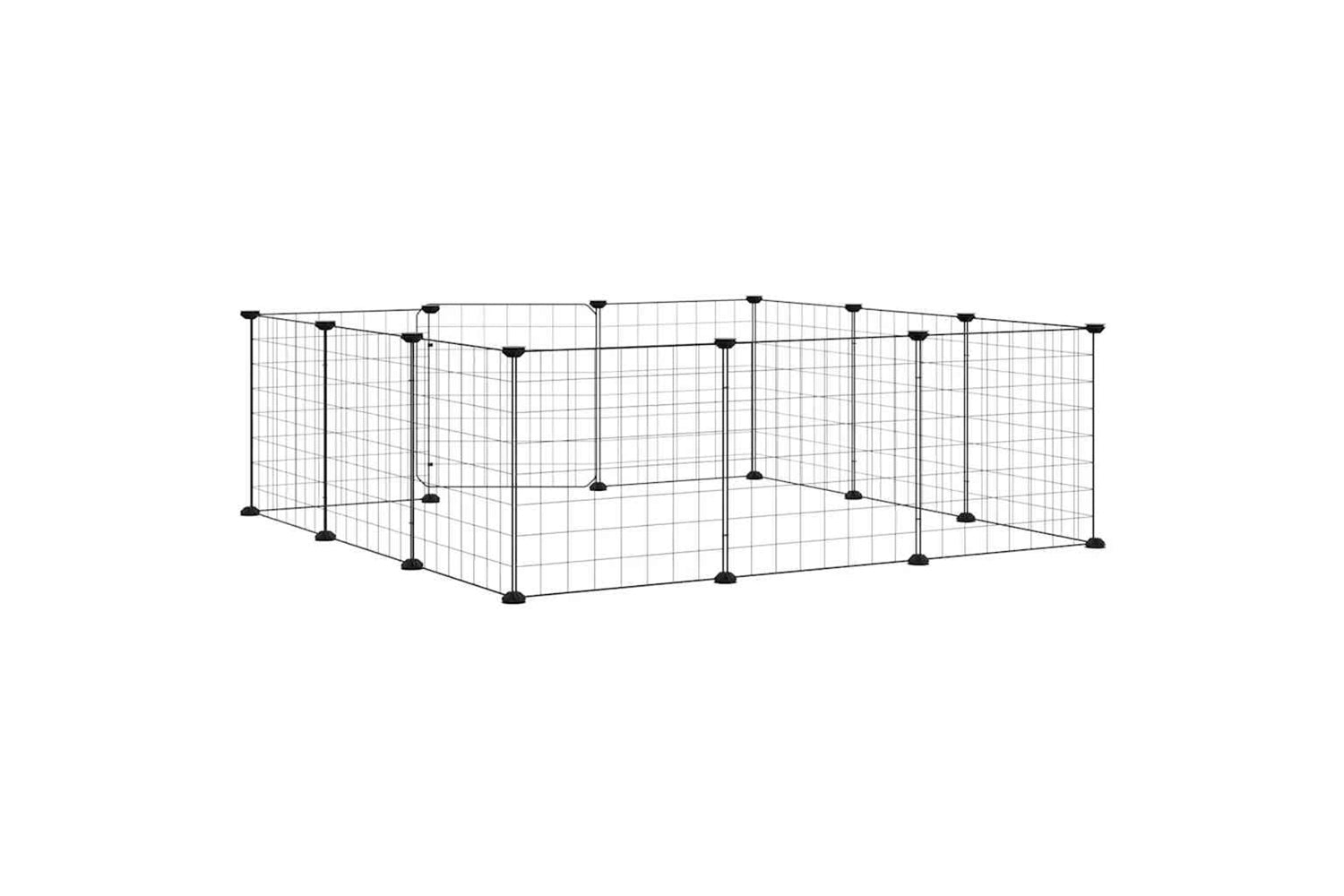 vidaXL 171623 12-panel Pet Cage With Door Black 35x35cm Steel-5