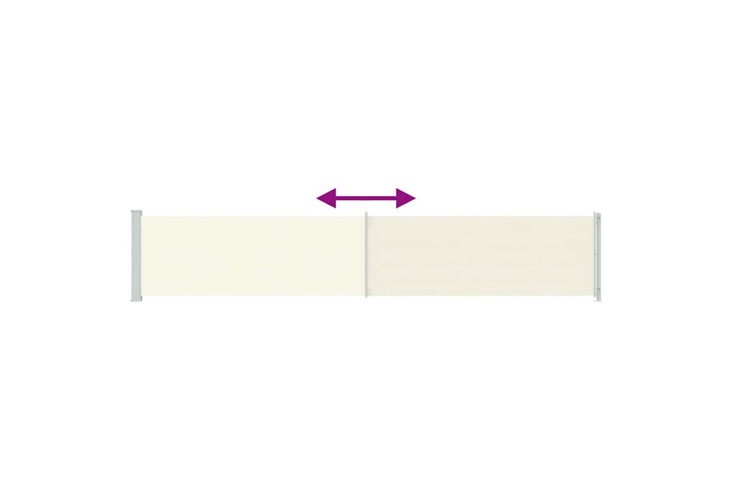 vidaXL 317947 Patio Retractable Side Awning 117x600cm Cream-6