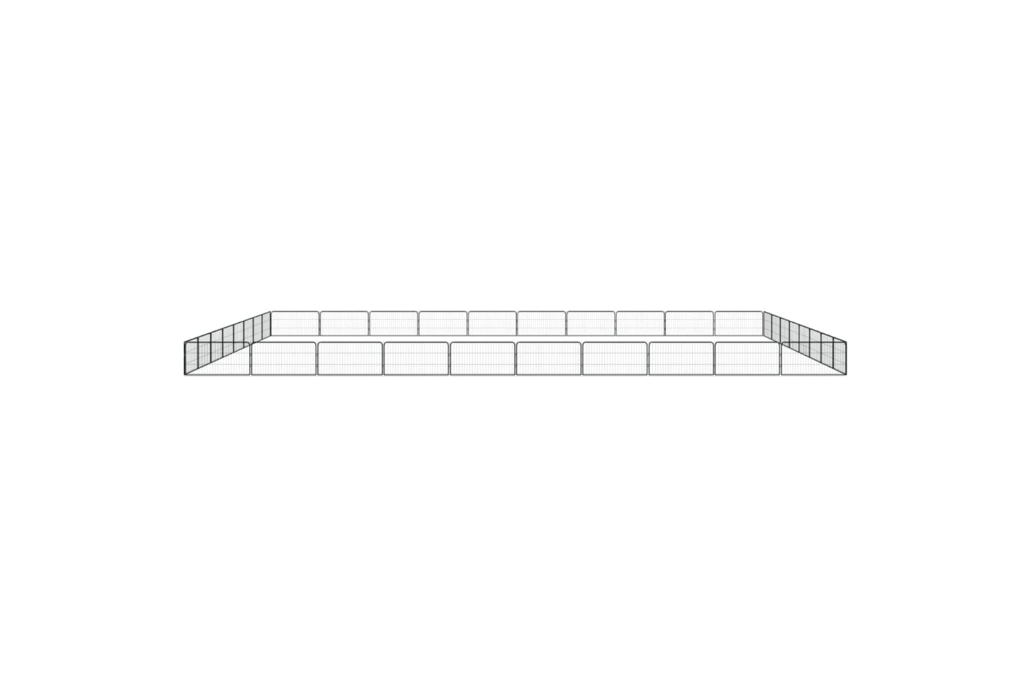 vidaXL 3115974 36-panel Dog Playpen Black 100x50cm Powder-coated Steel-2