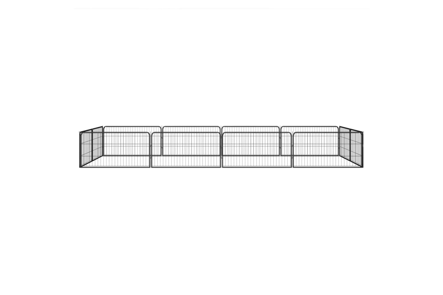 vidaXL 3115968 12-panel Dog Playpen Black 100x50cm Powder-coated Steel-2