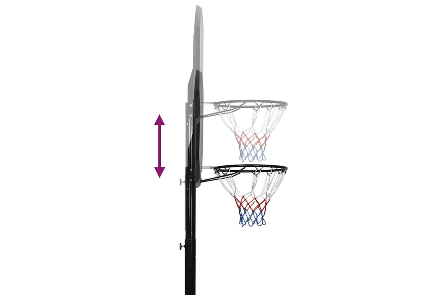 Vidaxl Basketball Stand Black 258-363 Cm Polyethene-8