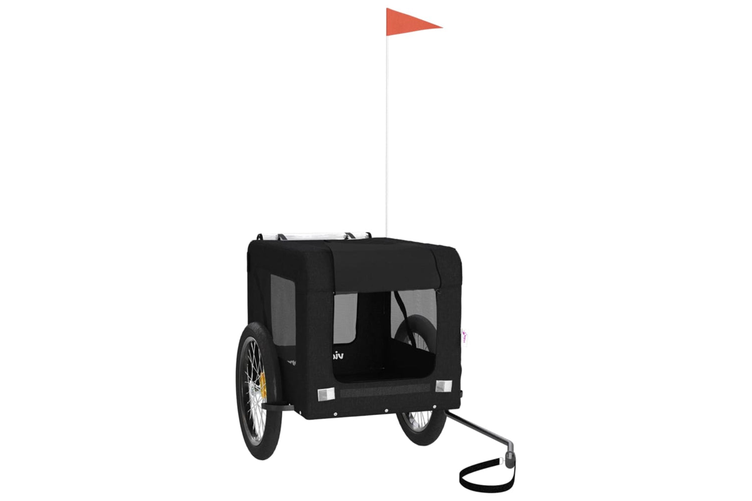 Vidaxl 93926 Pet Bike Trailer Black Oxford Fabric&iron-2