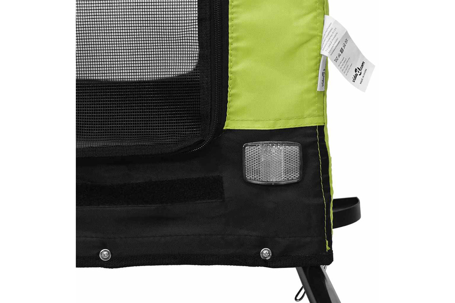 Vidaxl 94025 Pet Bike Trailer Green And Black Oxford Fabric And Iron-8