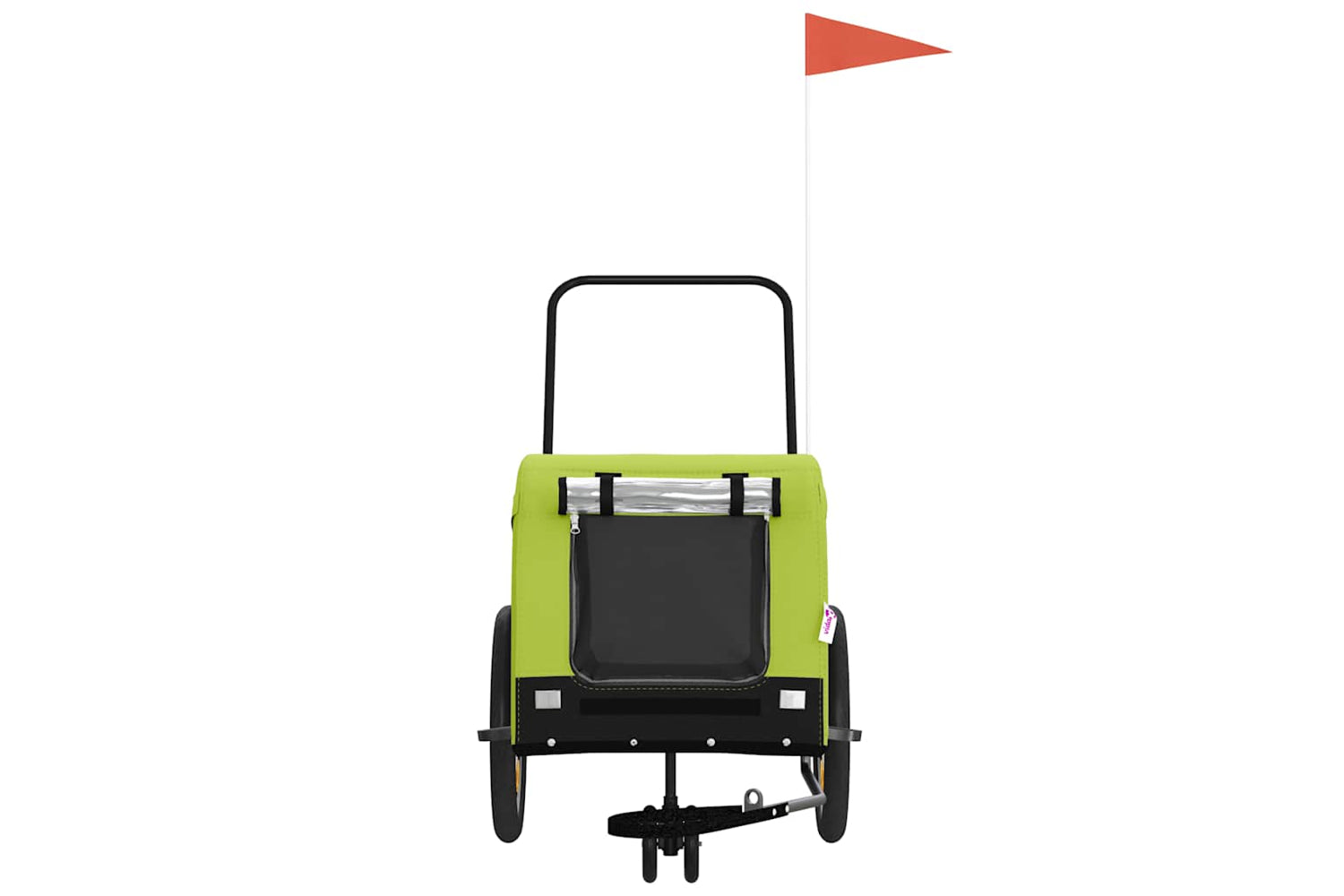 Vidaxl 94025 Pet Bike Trailer Green And Black Oxford Fabric And Iron-2