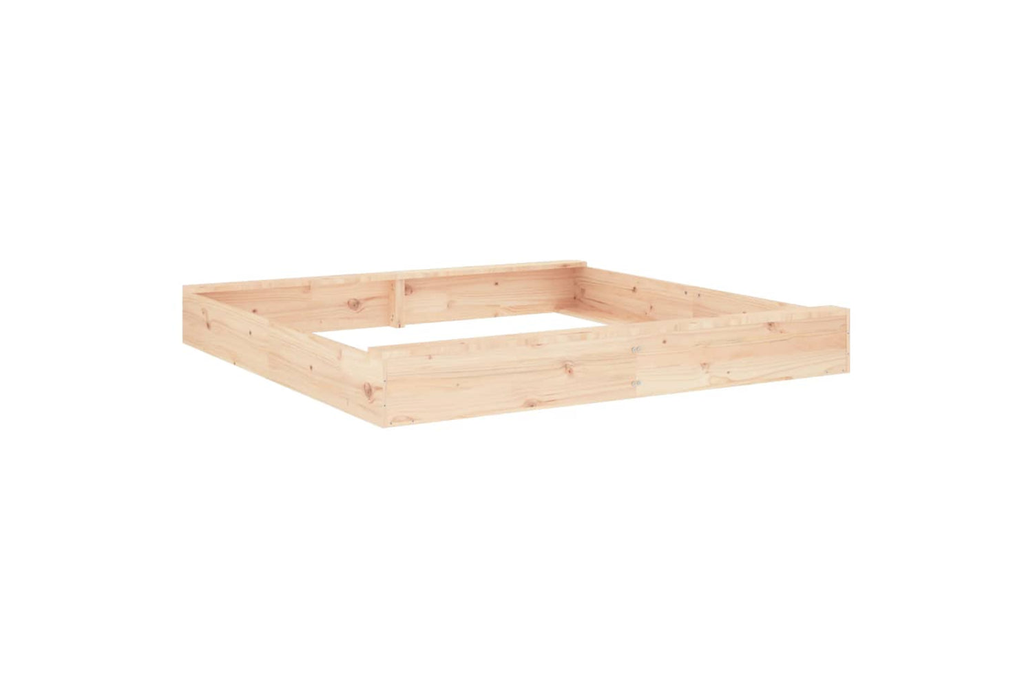 vidaXL 825037 Sandbox With Seats Square Solid Wood Pine-5