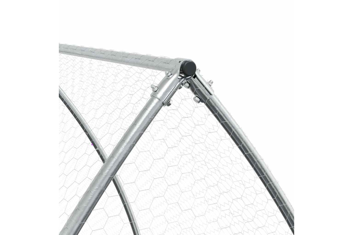 Vidaxl Chicken Cage Silver 600x105x120 Cm Galvanised Steel-6