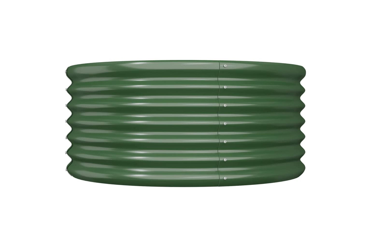 vidaXL 318853 Garden Planter Powder-coated Steel 80x80x36cm Green-2