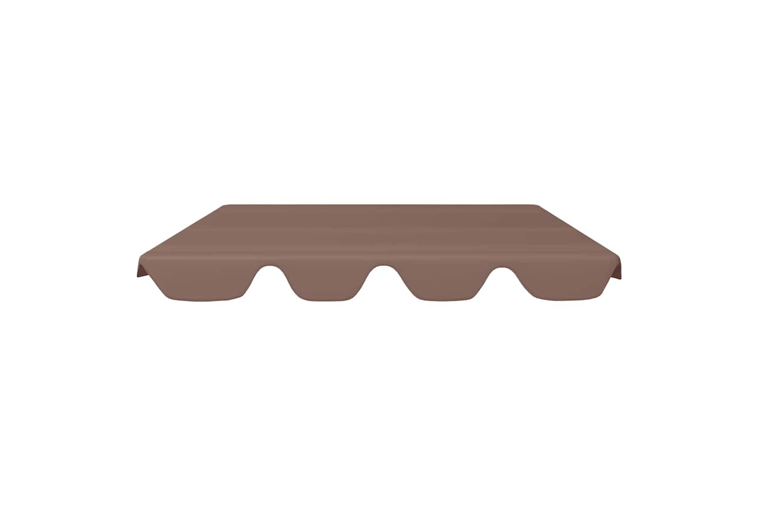 Vidaxl Replacement Canopy For Garden Swing Brown 188/168x145/110 Cm-2