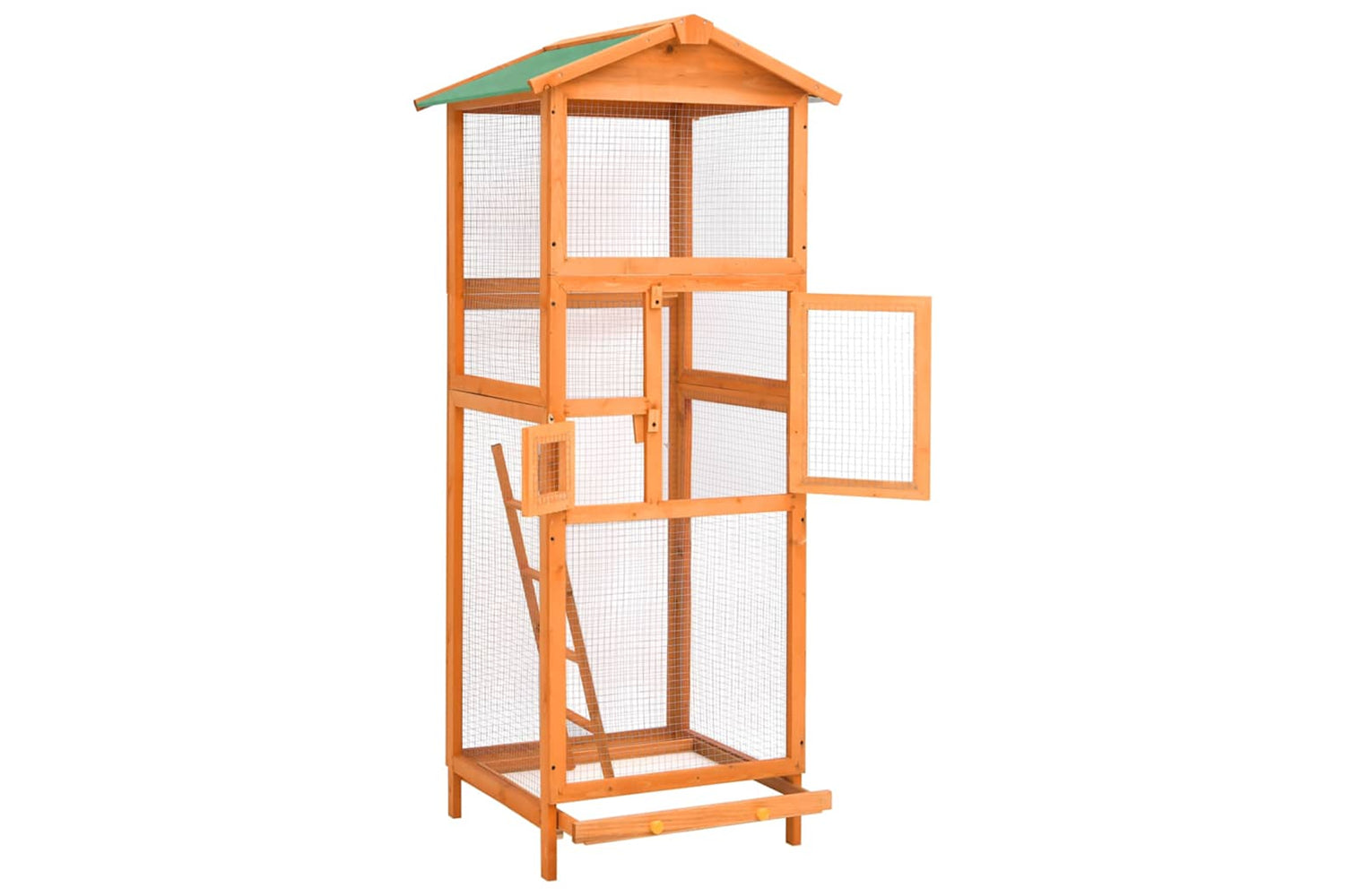 vidaXL 171457 Bird Cage 68x62x166cm Solid Firwood-2