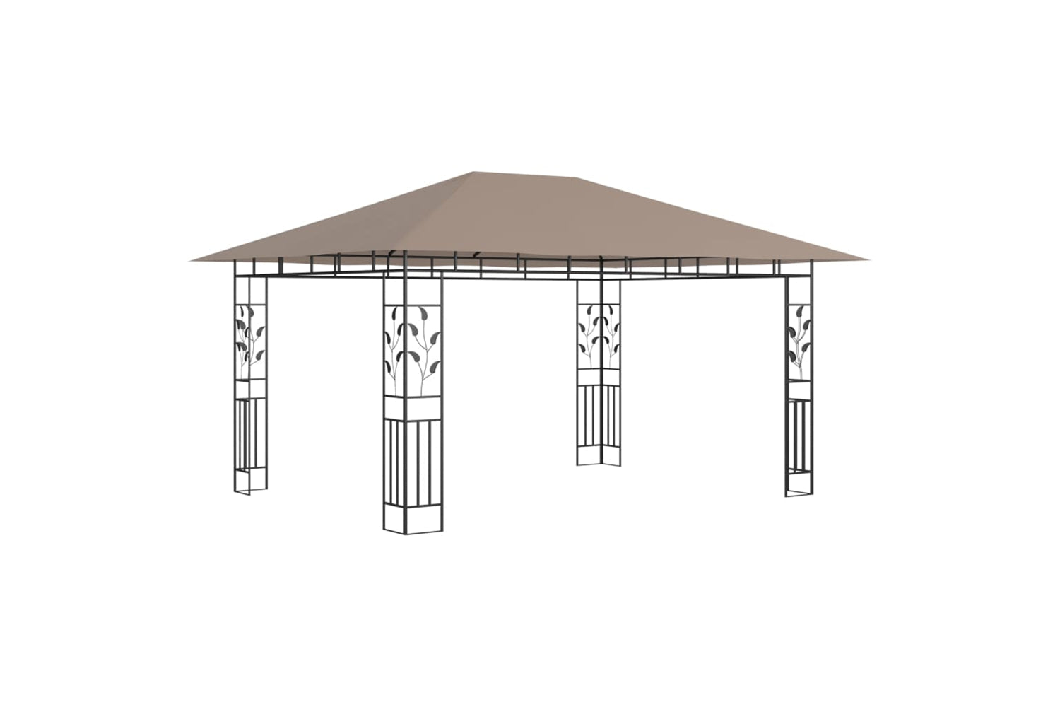 Vidaxl 312252 Gazebo With Mosquito Net 4x3x2.73 M Taupe 180 G/mâ²-2