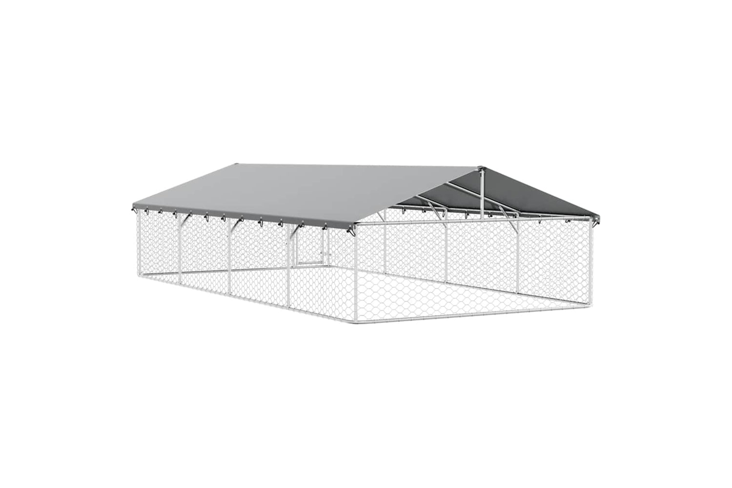Vidaxl Outdoor Dog Kennel With Roof 600x300x150 Cm-8