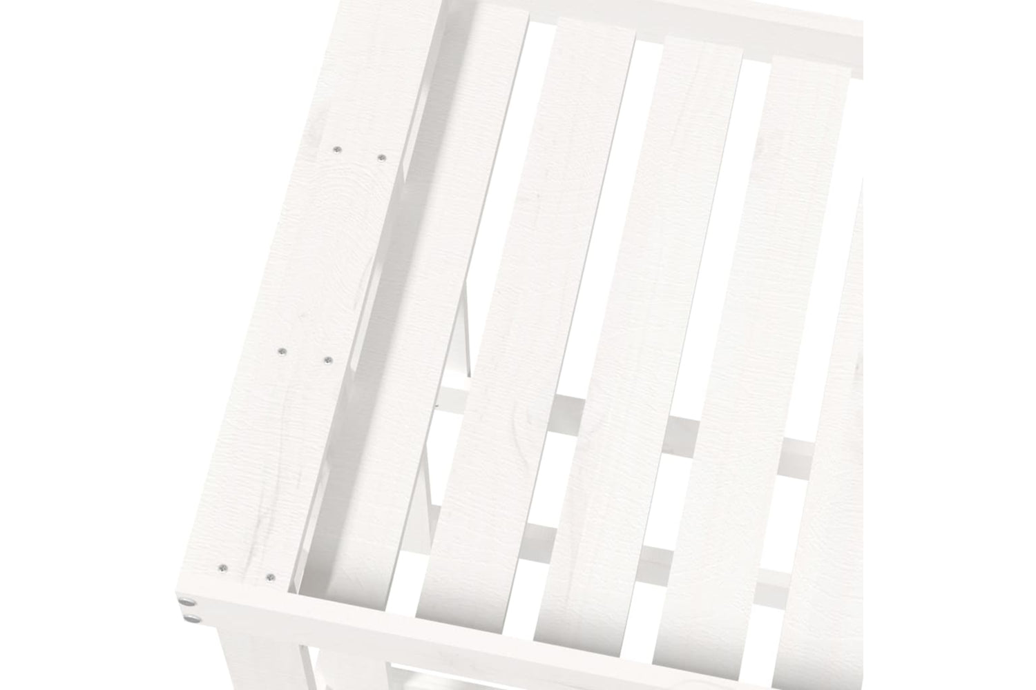 vidaXL 822632 Outdoor Log Holder White 108x52x74cm Solid Wood Pine-6