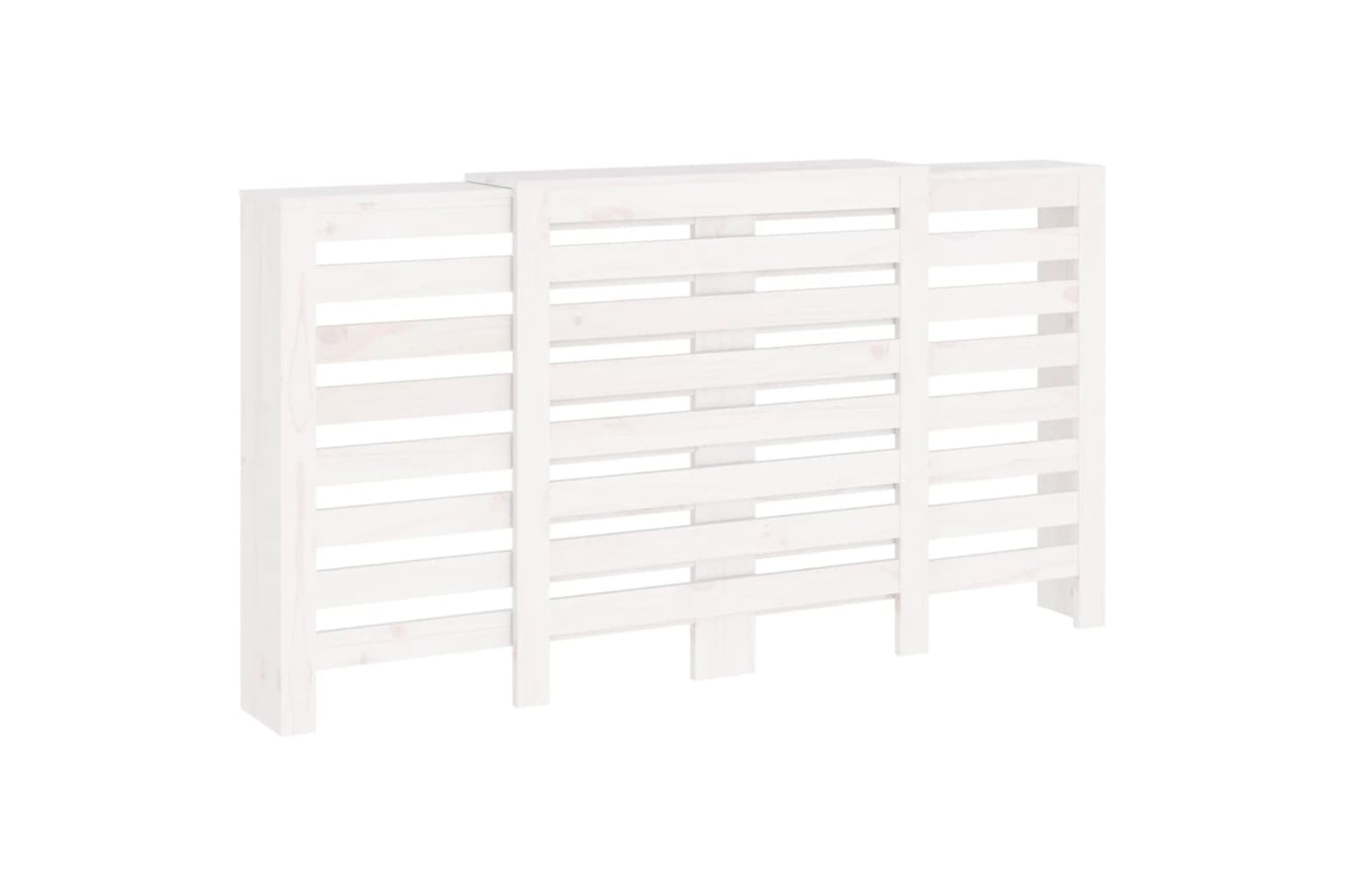 vidaXL 822612 Radiator Cover White 210x21x85cm Solid Wood Pine-6
