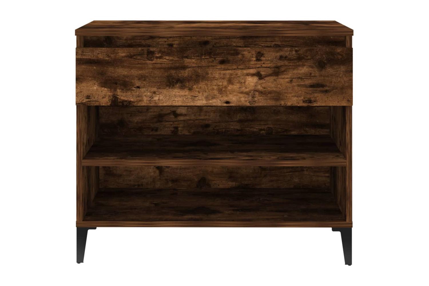 vidaXL 819769 Shoe Cabinet Smoked Oak 70x36x60cm Engineered Wood-6