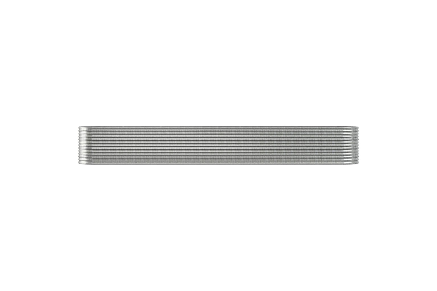 vidaXL 318977 Garden Raised Bed Powder-coated Steel 512x80x68cm Silver-2