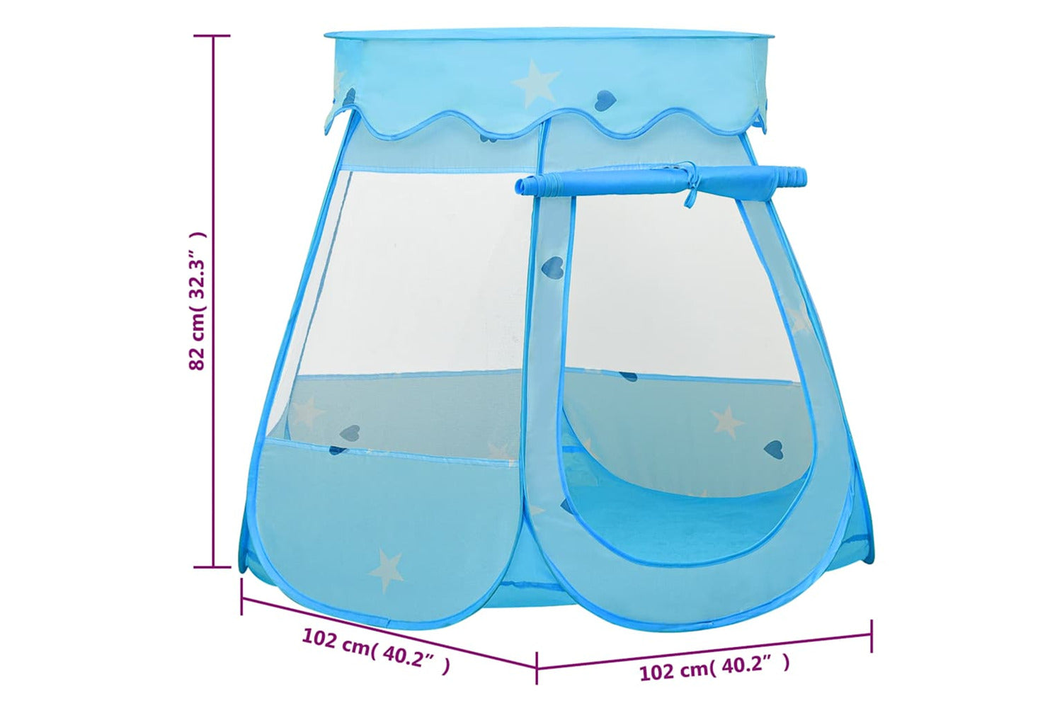 Vidaxl Children Play Tent Blue 102x102x82 Cm-8
