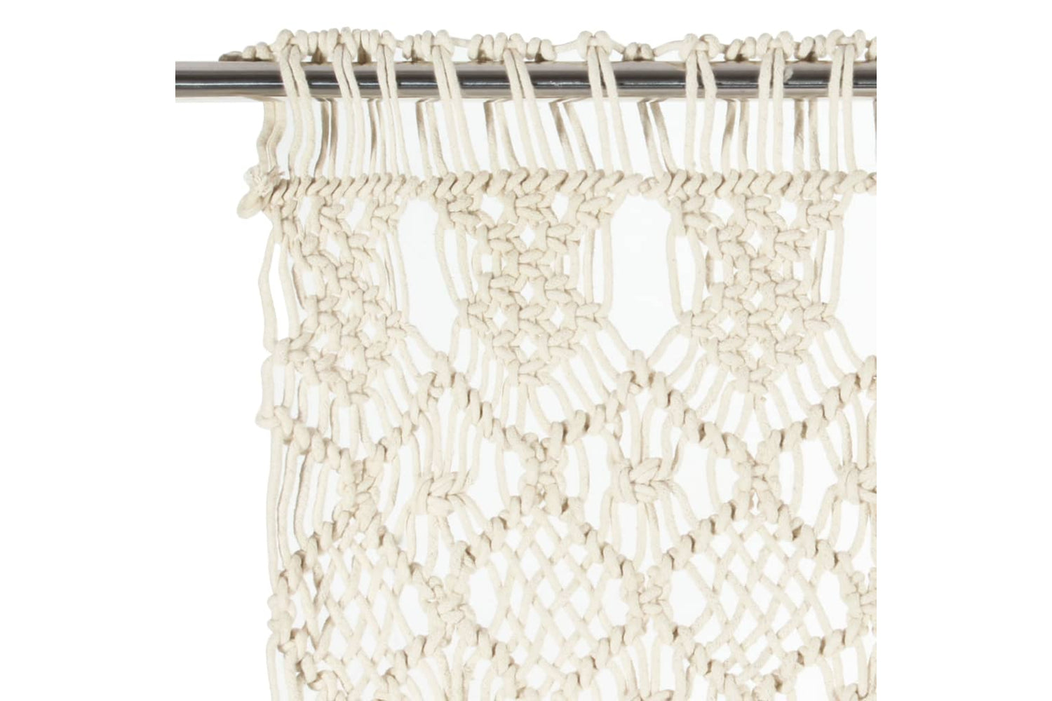 vidaXL 323977 Macrame Curtain 140x240cm Cotton-3