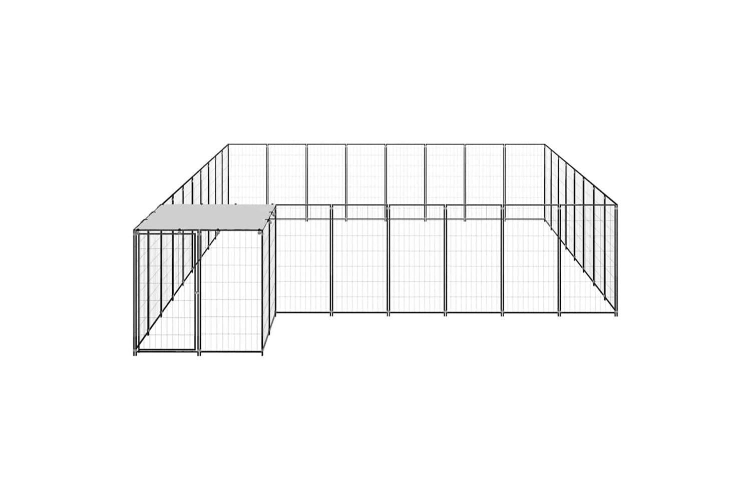 Vidaxl 3082228 Dog Kennel Black 20.57 M2 Steel-2