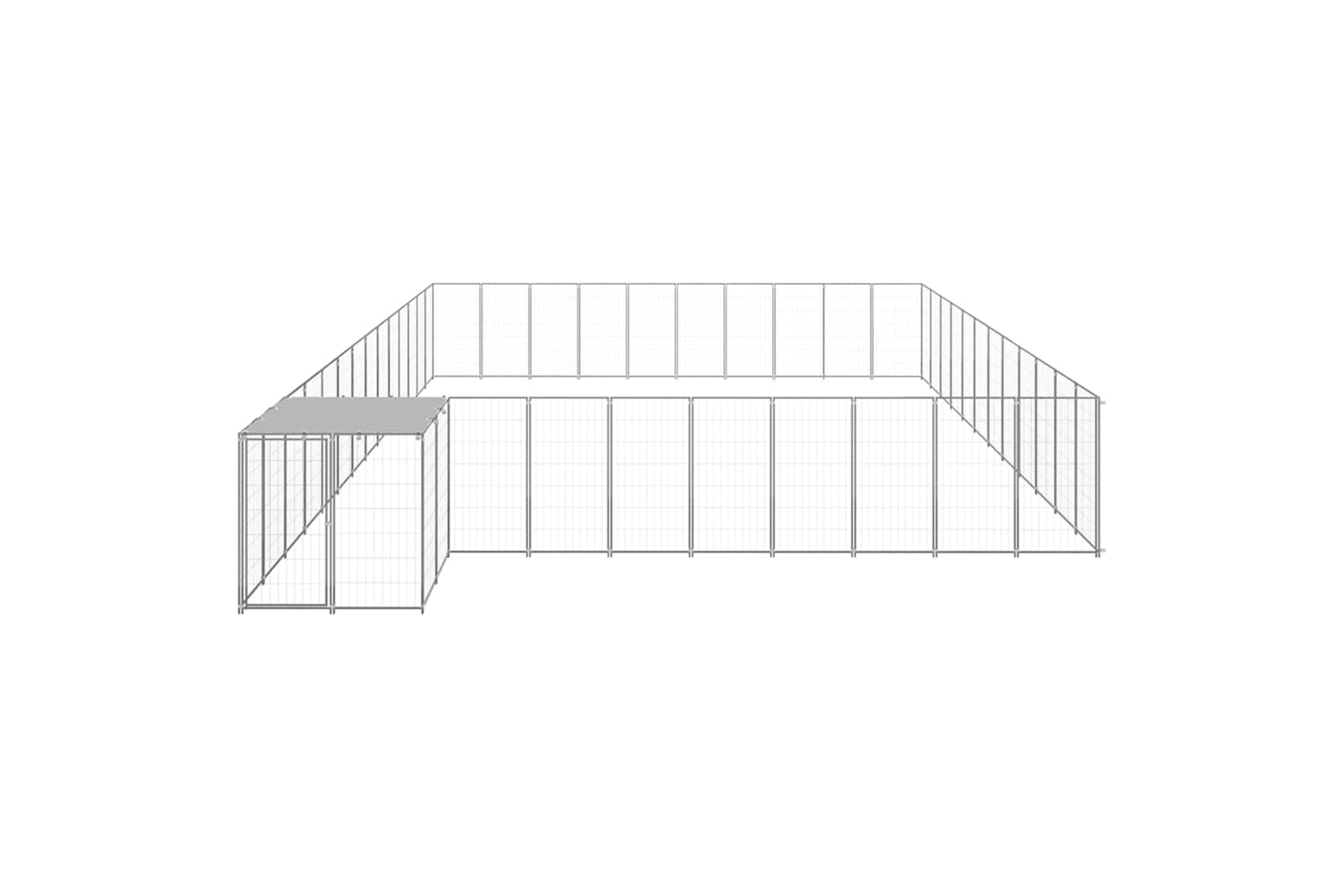Vidaxl 3082248 Dog Kennel Silver 37.51 M2 Steel-2