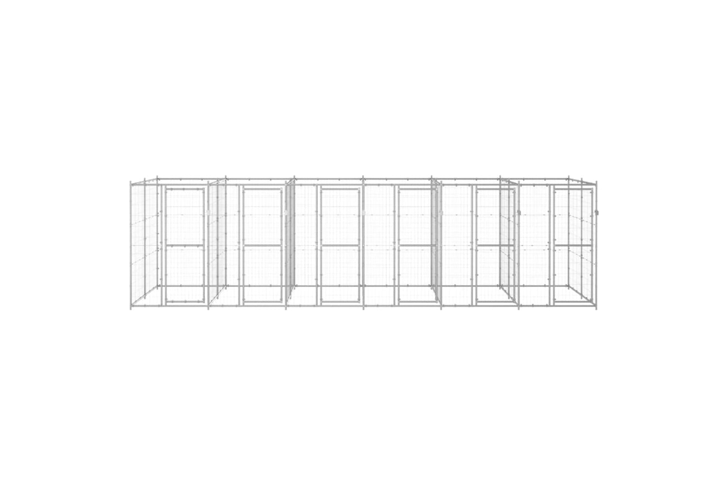 Vidaxl 3082286 Outdoor Dog Kennel Galvanised Steel 14.52 M2-2