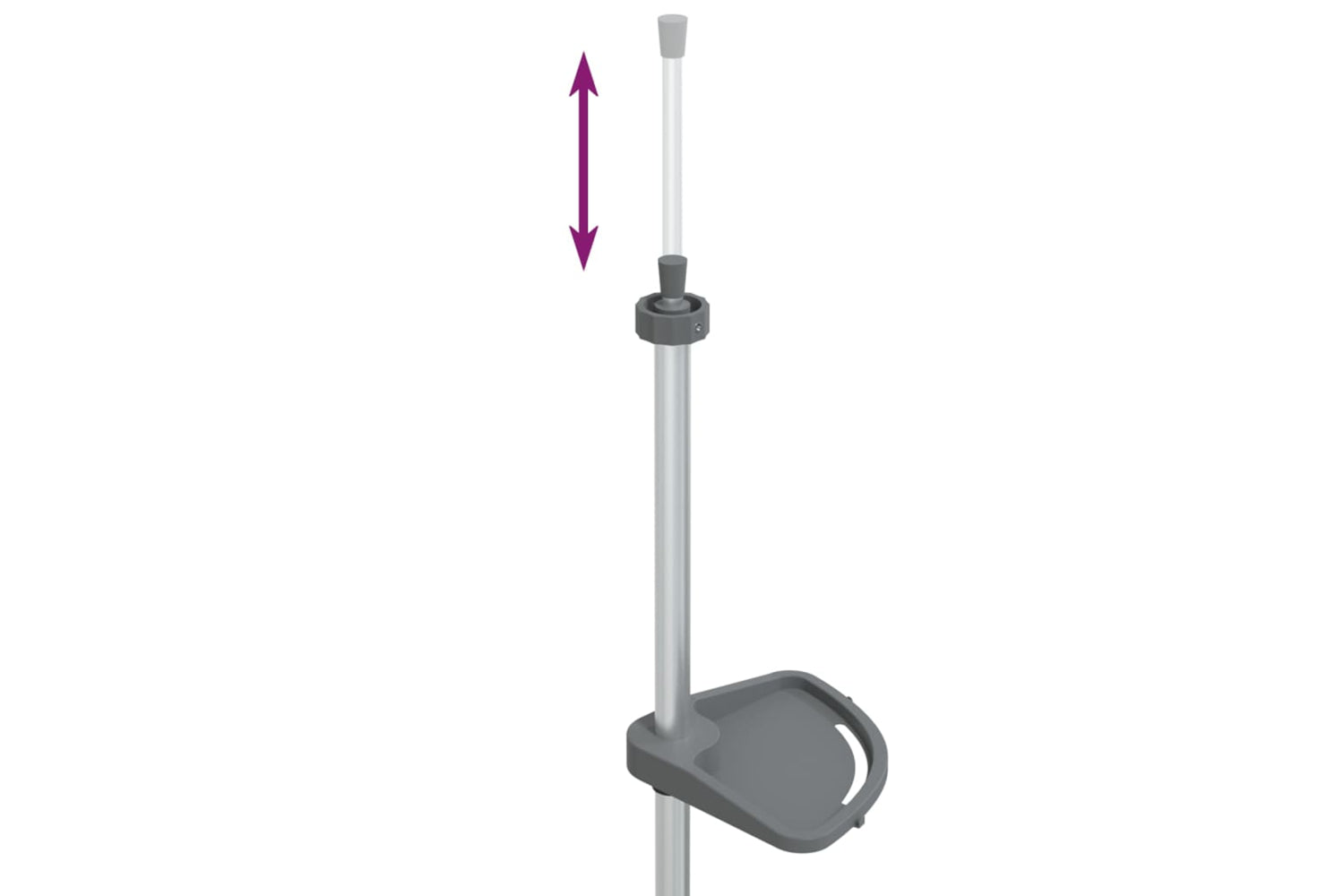 Vidaxl 344382 4-tier Telescopic Shower Corner Shelf Silver Aluminium-4