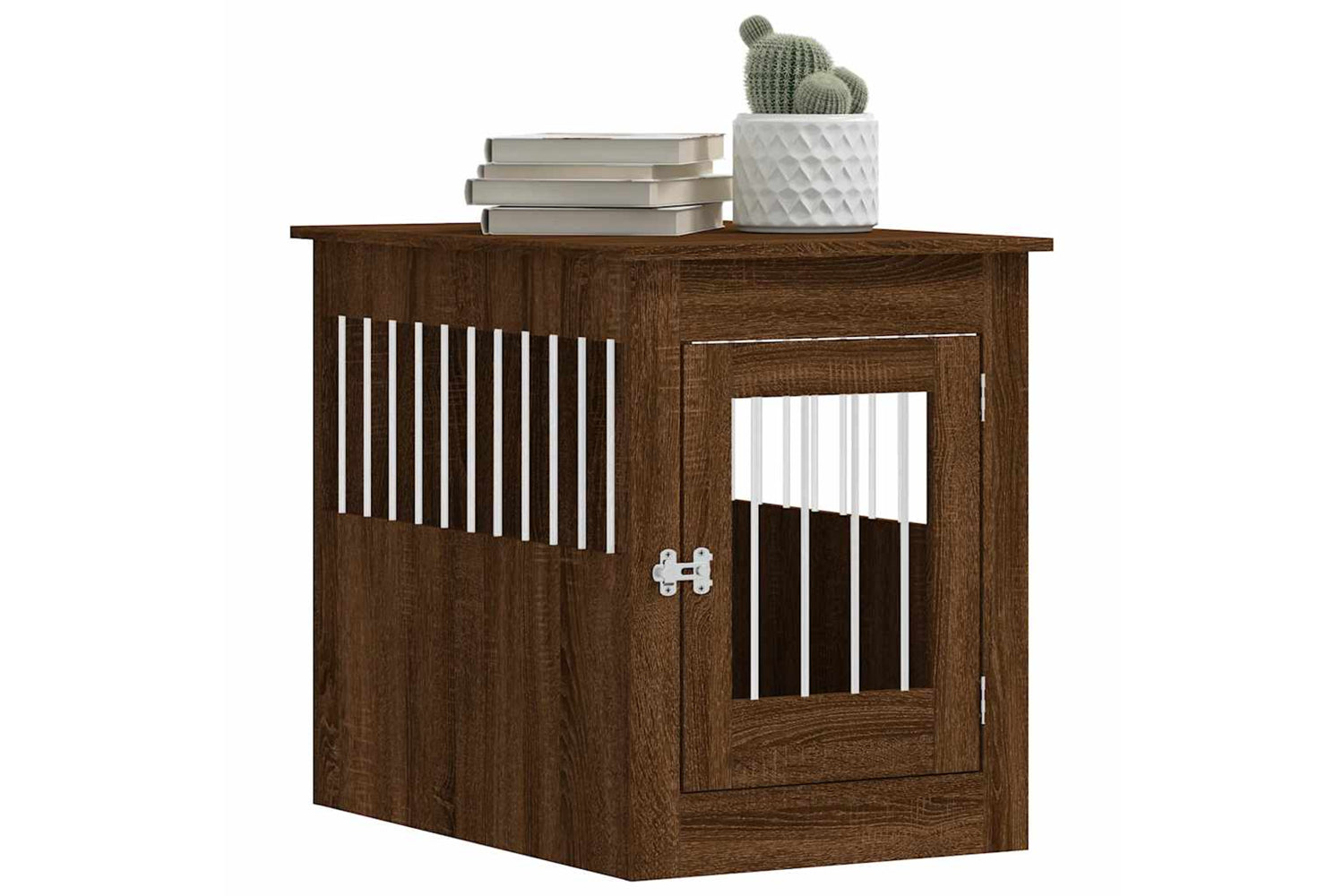 vidaXL 838329 Dog Crate Furniture Brown Oak 55x80x68cm Engineered Wood-3