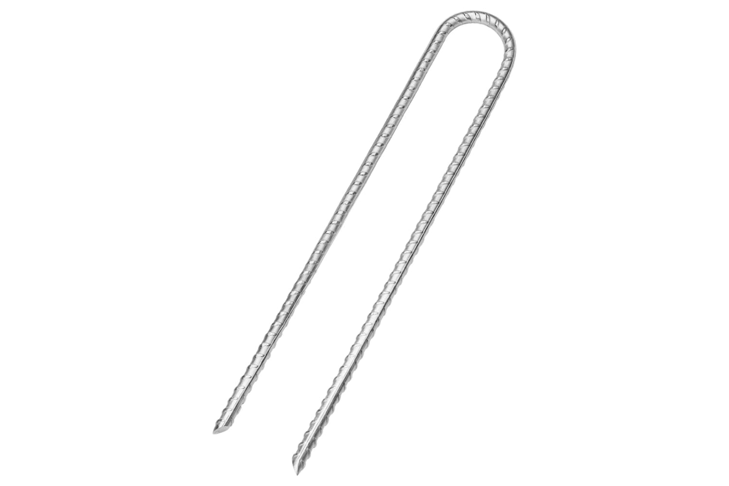 vidaXL 4009346 Tent Pegs 12 Pcs U-shaped 30cm x 7mm Galvanised Steel-3
