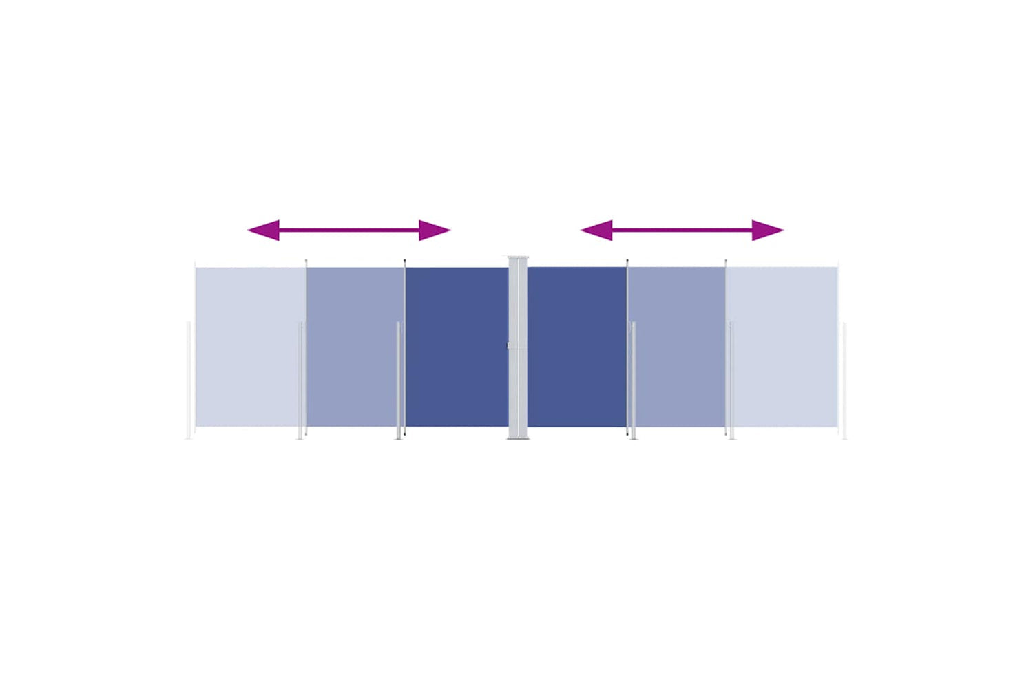 vidaXL 318004 Retractable Side Awning Blue 180x600cm-2