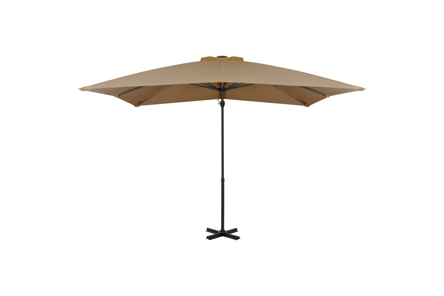 vidaXL 44619 Cantilever Umbrella With Aluminium Pole Taupe 250x250cm-2