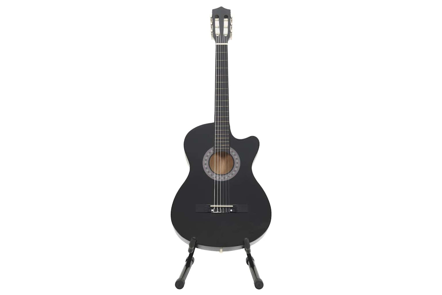 vidaXL 70133 12 Piece Western Classical Guitar Set With 6 Strings Black 38"-5