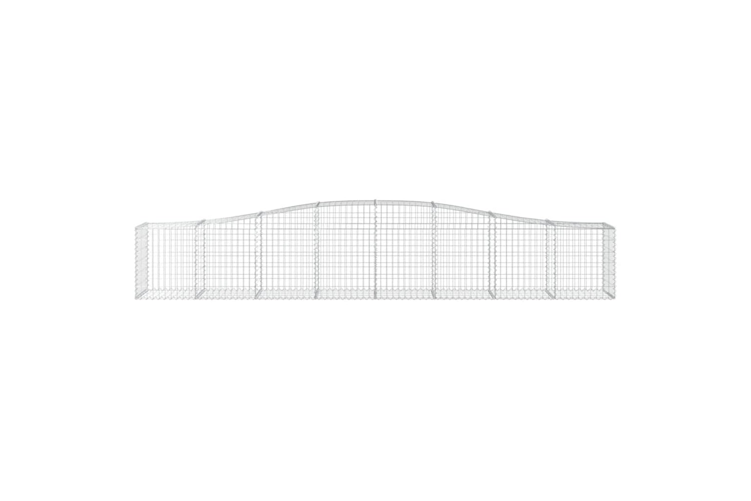 vidaXL 3145931 Arched Gabion Baskets 3 Pcs 400x50x60/80cm Galvanised Iron-3