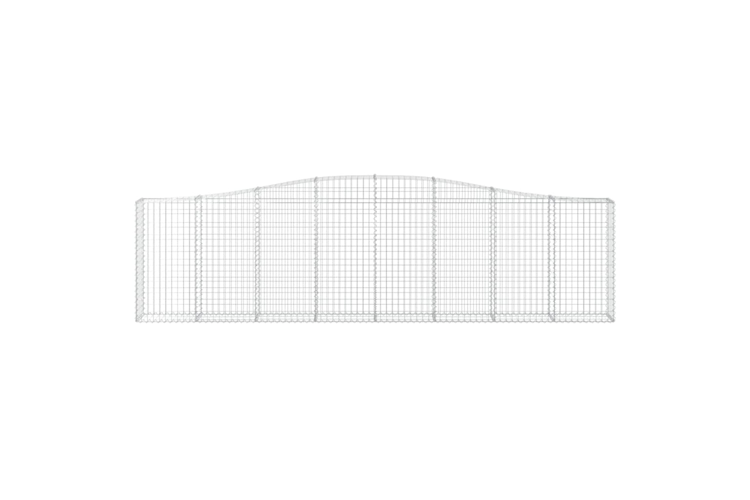 vidaXL 3145832 Arched Gabion Baskets 8 Pcs 400x30x100/120cm Galvanised Iron-3