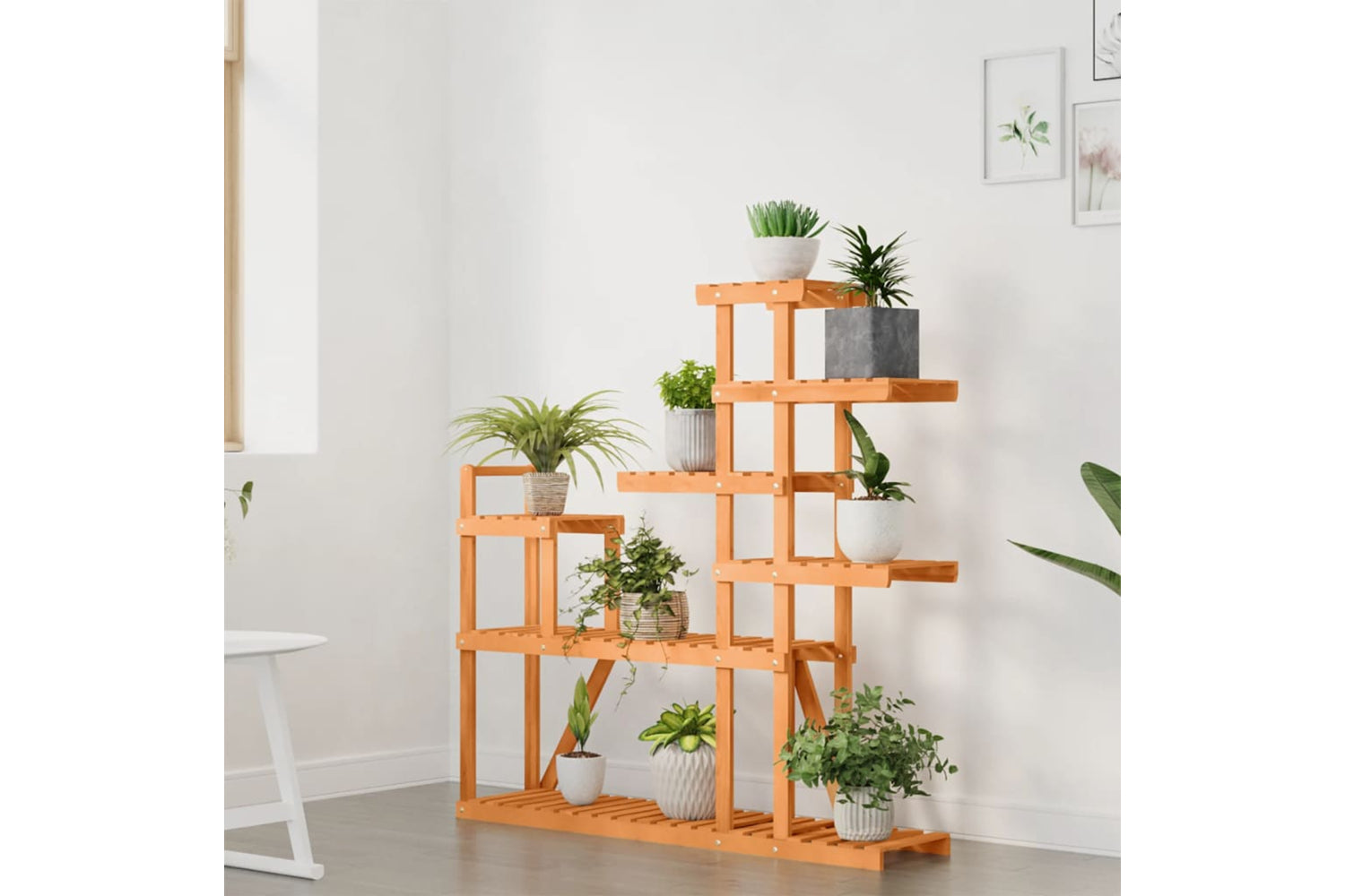 vidaXL 362868 Flower Stand 110x25x111cm Solid Wood Fir-2