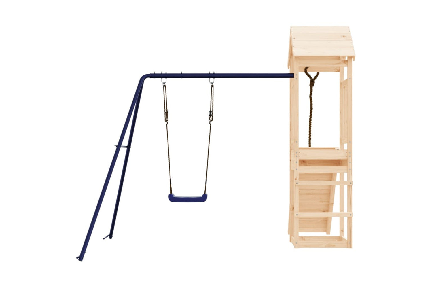 Vidaxl 3155813 Playhouse With Climbing Wall Swing Solid Wood Pine-7