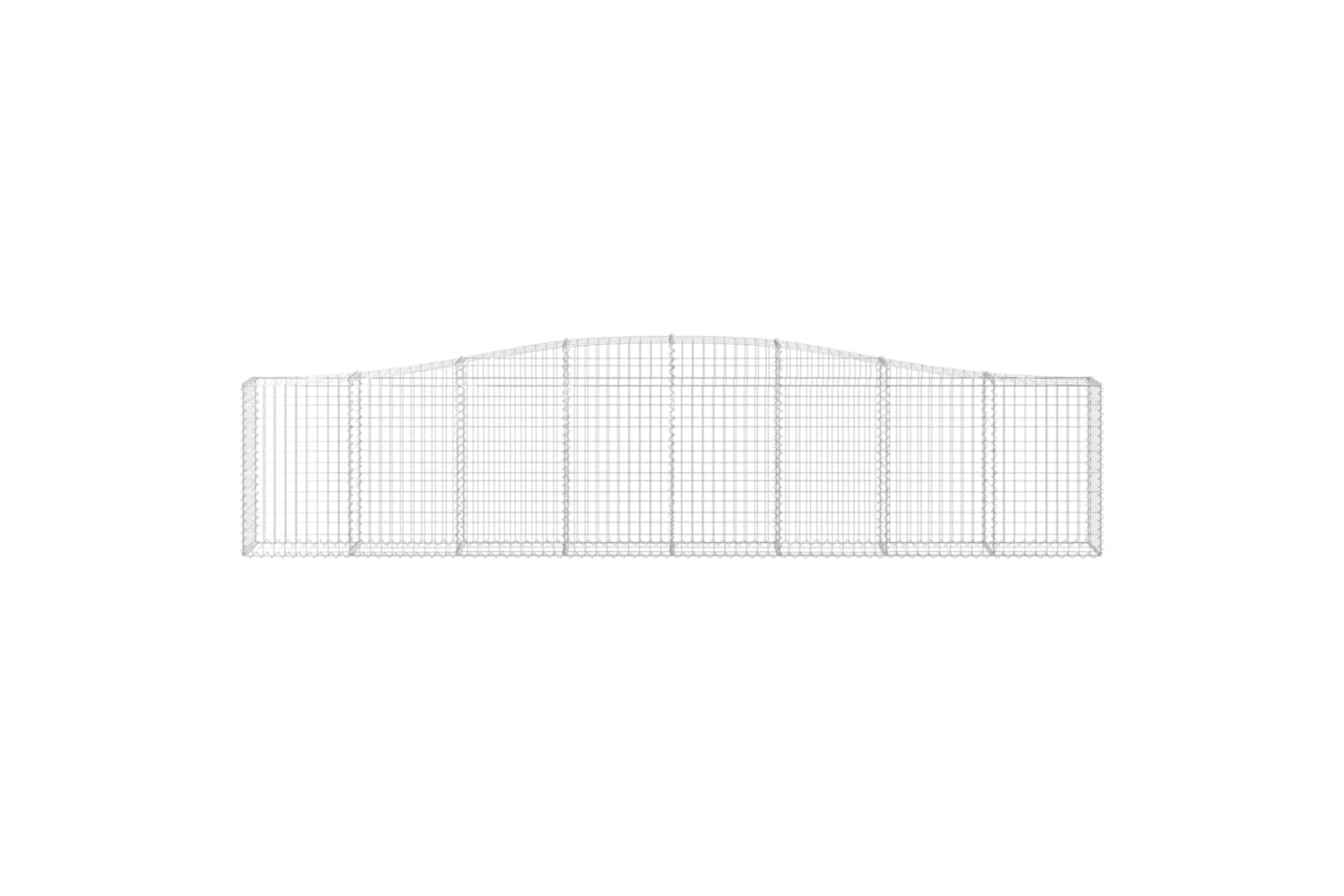 vidaXL 3145817 Arched Gabion Baskets 6 Pcs 400x30x80/100cm Galvanised Iron-3