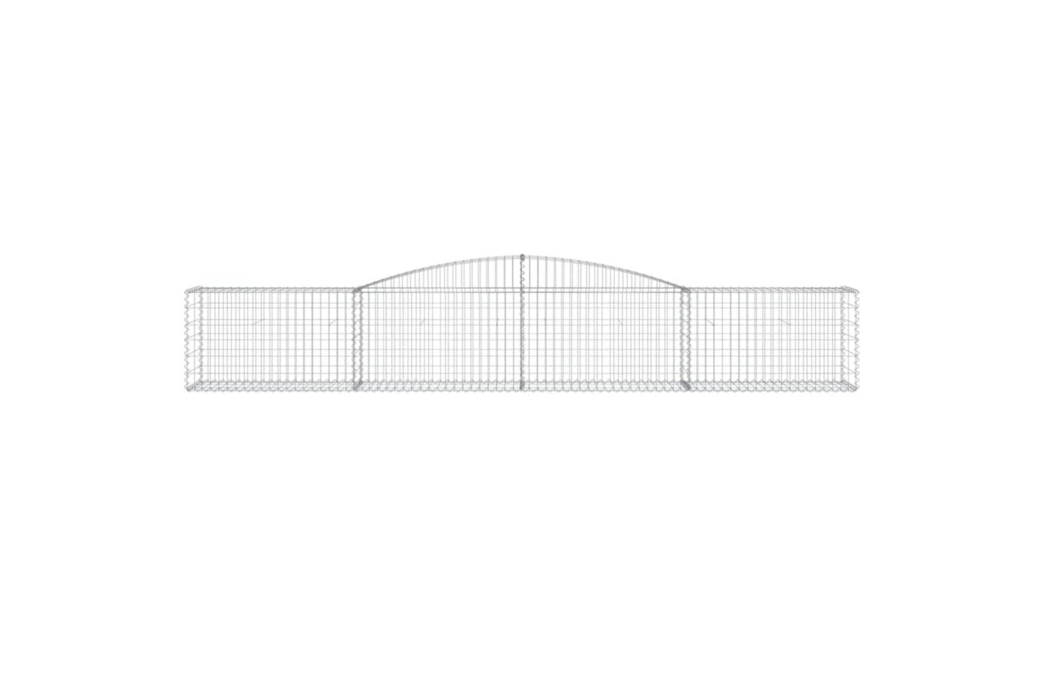 vidaXL 3146977 Arched Gabion Baskets 9 Pcs 400x50x60/80cm Galvanised Iron-3