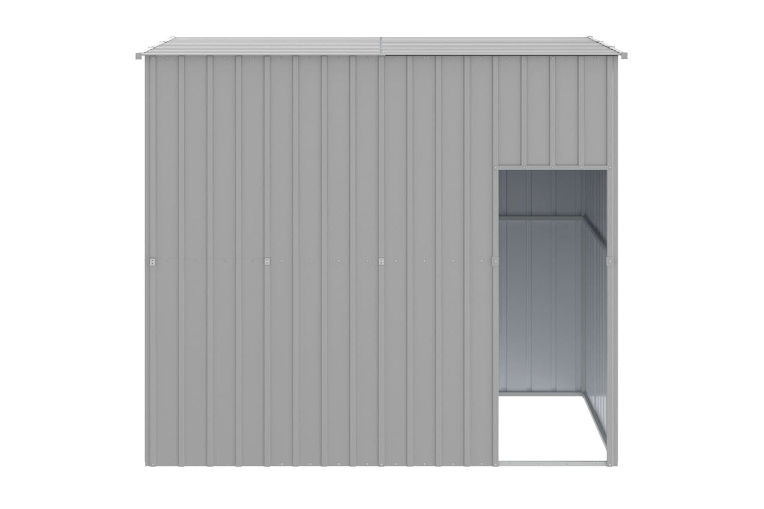 vidaXL 172372 Dog House With Roof Light Grey 214x153x181cm Galvanised Steel-2