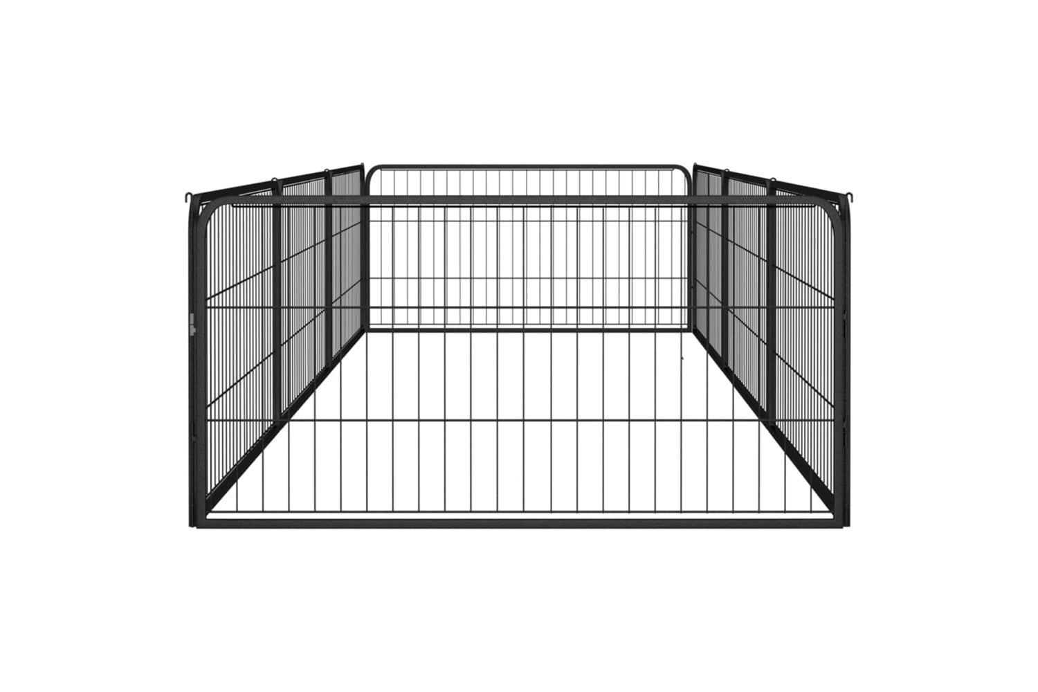 vidaXL 3115967 8-panel Dog Playpen Black 100x50cm Powder-coated Steel-4
