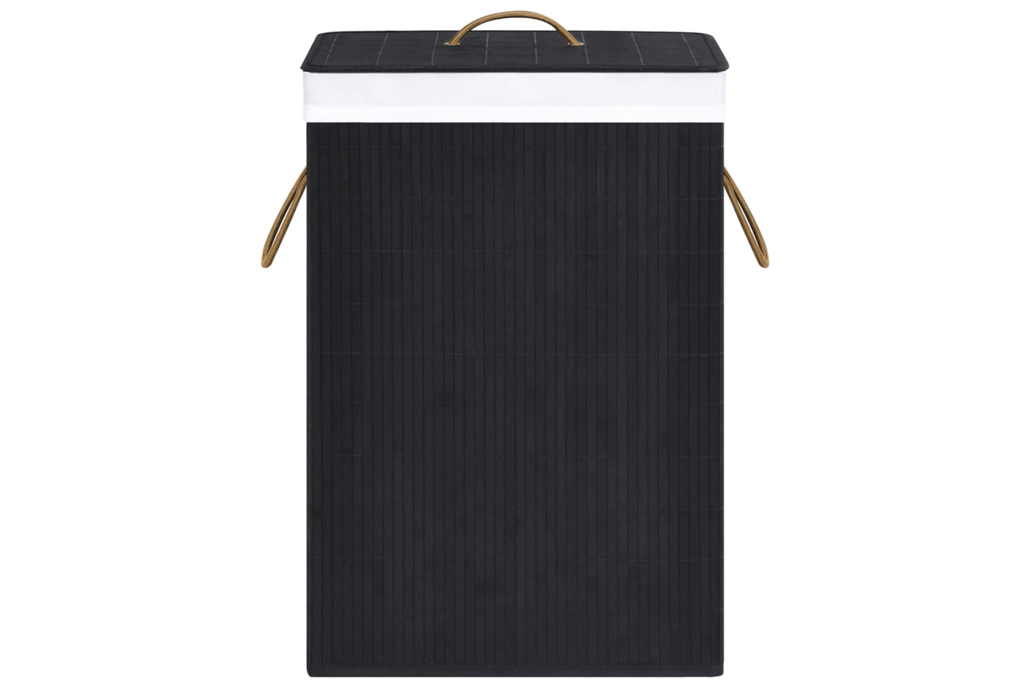 Vidaxl 320757 Bamboo Laundry Basket Black-4