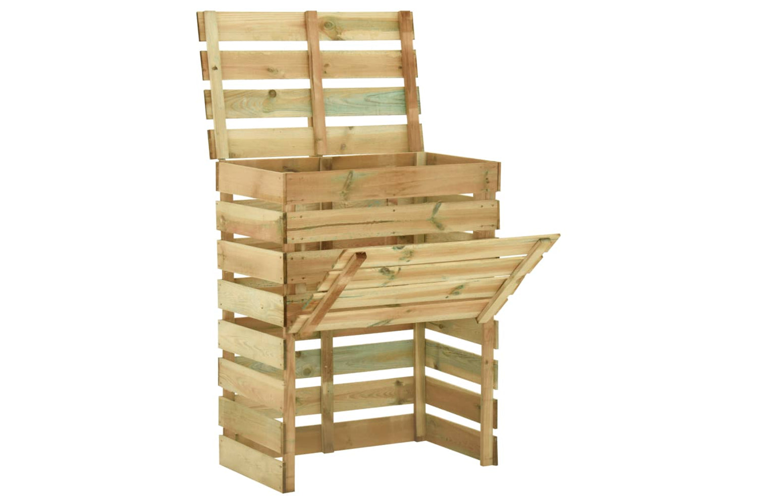 vidaXL 3078138 Slatted Garden Composter 4pcs 80x50x100cm Impregnated Pinewood-2