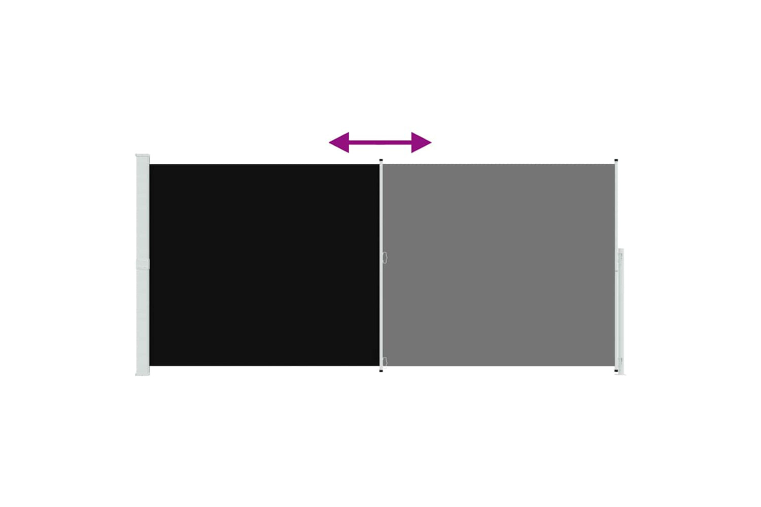 vidaXL 313429 Patio Retractable Side Awning 220x500cm Black-6