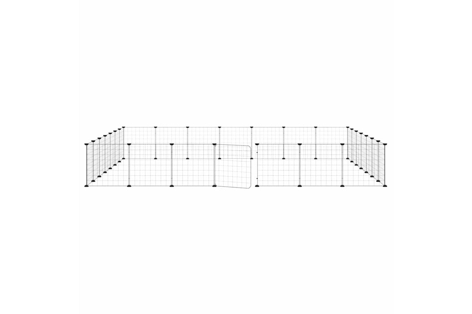 vidaXL 3114020 28-panel Pet Cage With Door Black 35x35cm Steel-3