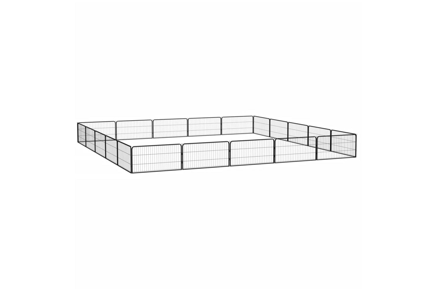 vidaXL 3115970 20-panel Dog Playpen Black 100x50cm Powder-coated Steel-3